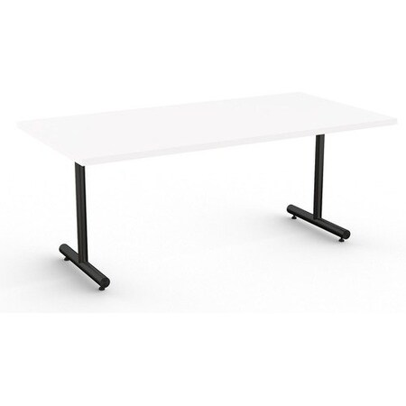 Special-T Table, Black Base, 30inWx72inLx29inH, White SCTKING3072BWH